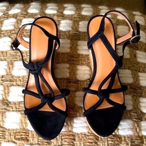 Strappy Black Heels Size 8.5/39